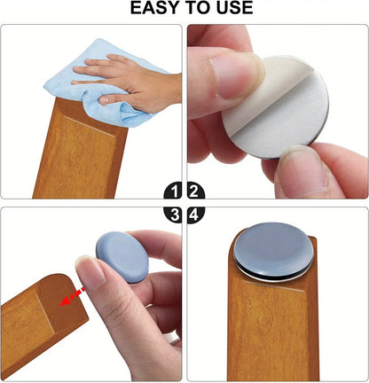 12pcs Heavy Duty Floor Sliders - Easily Move Furniture & Carpets with 20mm/0.79in Feet Gliders!