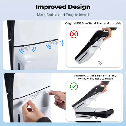 Horizontal Stand For PS5 Slim / Pro Transparent Acrylic Base Holder Bracket Storage Stand for PS5 Slim Gaming Accessories