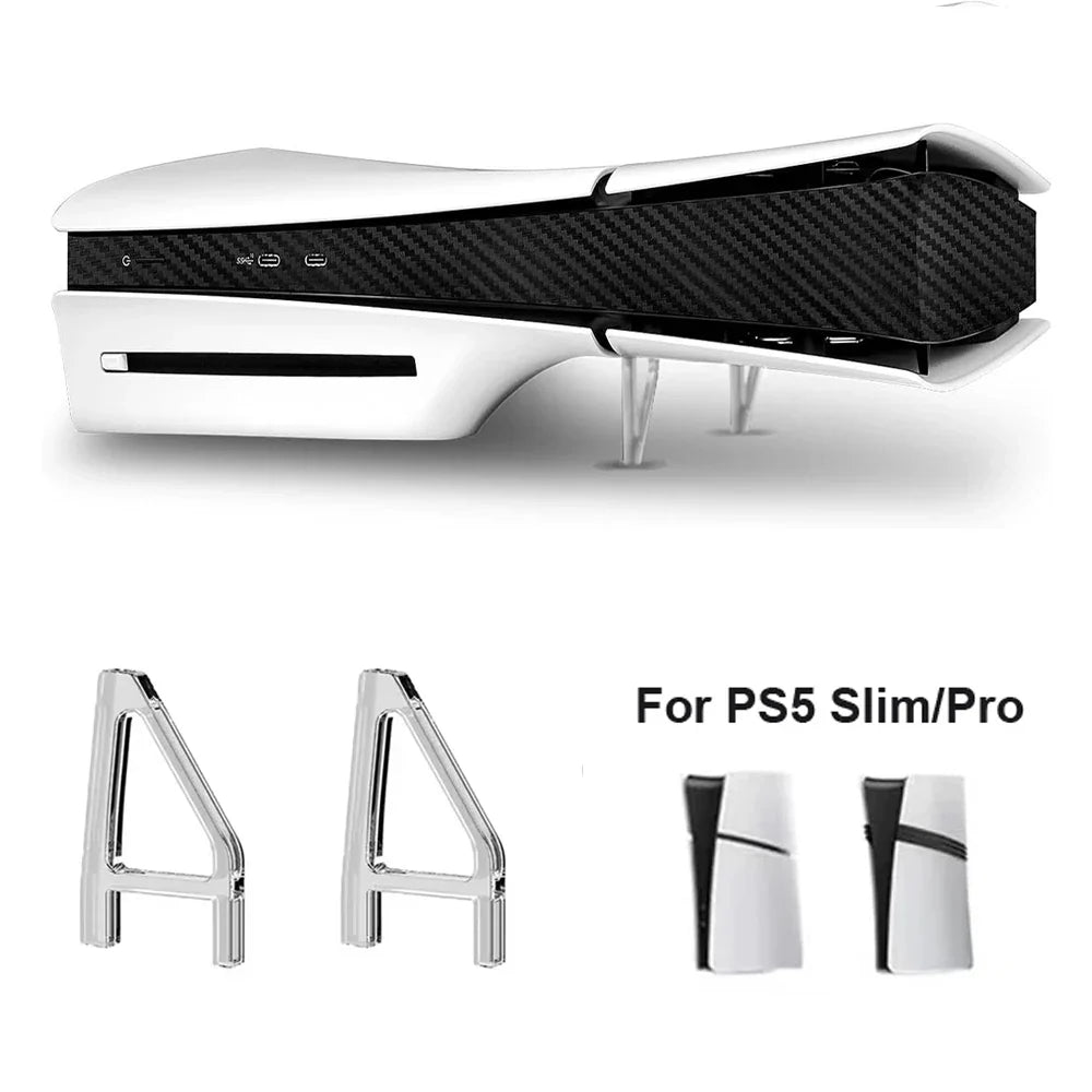 Horizontal Stand For PS5 Slim / Pro Transparent Acrylic Base Holder Bracket Storage Stand for PS5 Slim Gaming Accessories