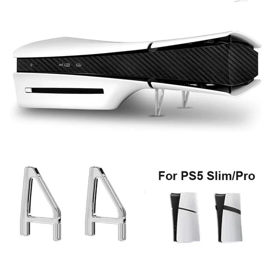 Horizontal Stand For PS5 Slim / Pro Transparent Acrylic Base Holder Bracket Storage Stand for PS5 Slim Gaming Accessories