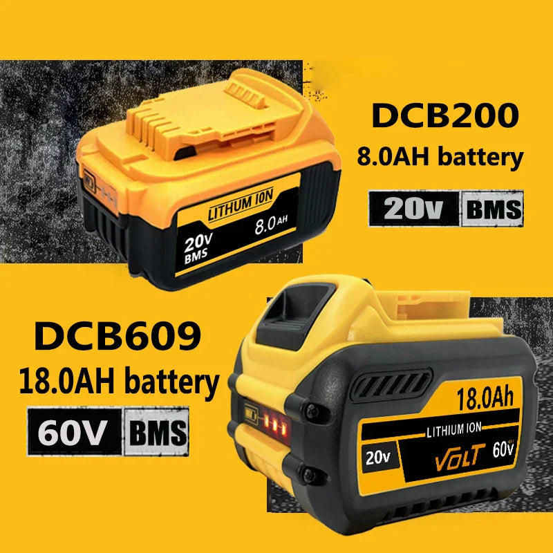 New High-power For DEWALT 20v/60V battery DCB200 DCB205 DCB206  * power tool 18V battery 3AH 8AH 12AH 18AH batteries  DCD805