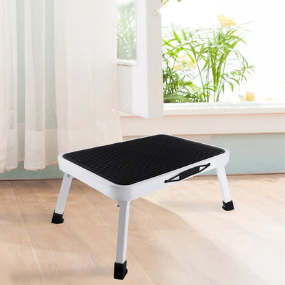Step Stool Extra Wide Step Safety Non Slip Mat Heavy Duty Steel Folding Portable Kitchen Stool Home Garden Tool DIY