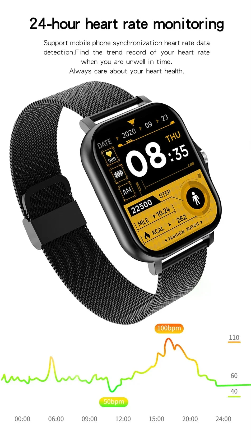Smart Watch For Android IOS Watches 1.83inch HD Display Bluetooth Call Message Alert Music Sports Mode Smartwatch Men Women Gift