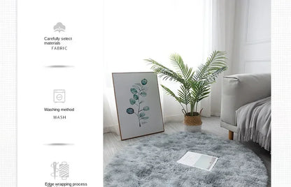 Super Soft Plush Round Rug Mat Fluffy White Carpets For Living Room Home Decor Bedroom Kid Room Decoration Salon Thick Pile Rug