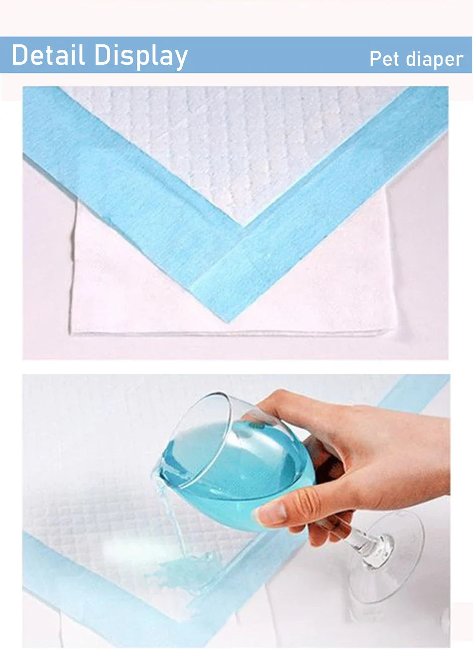 100/50/40/20PCS Absorbent Dogs Diapers Disposable Puppy Training Pee Pads Dry Clean Cushion Dog Supplies pañales para perros