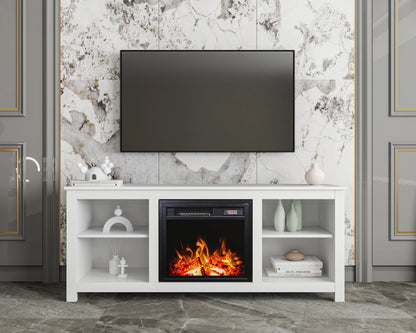 Floating Fireplace Tv Stand Modern High Gloss 72" Entertainment Center Wall Mounted Electric Fireplace Tv Media Console