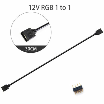 Sync Motherboard Cable 4PIN 12V RGB 3PIN 5V ARGB 1 to 2/1 to 3/1 to 4/1to 5 Extension line