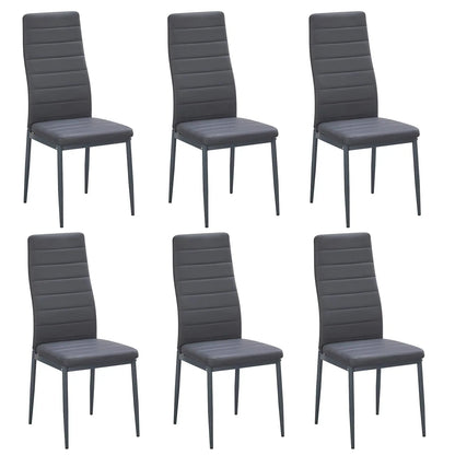 Modern Dining Chairs, Kitchen Chair Leather with Metal Legs and Foot Pads,Thick Padded Seats,Backrest Set