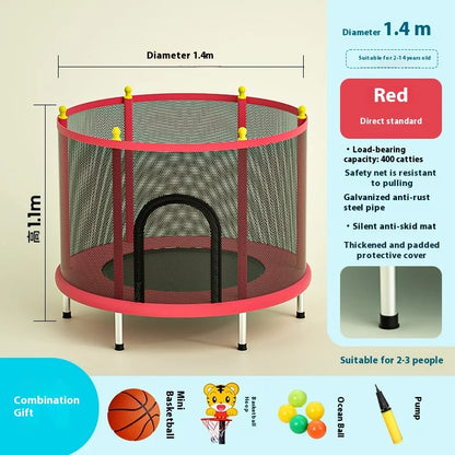 Children's Indoor Trampoline Home Use Jumping Bed 3-10 Years Old Household Trampoline Fun Fitness Exercise for Kids