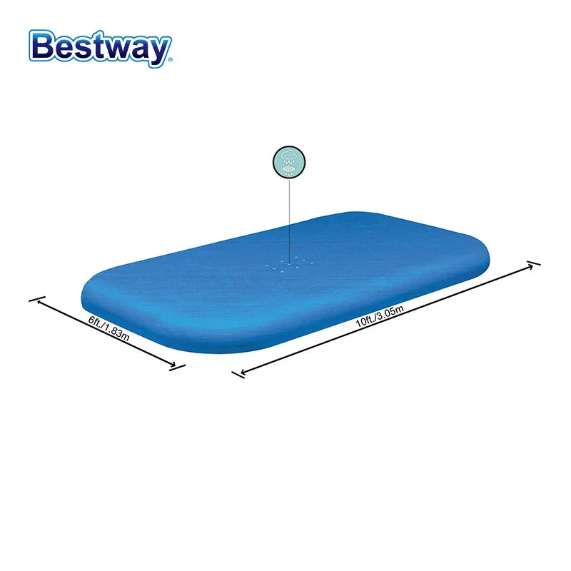 Bestway 58108 120x 72 Inch Home Pool Cover10 x 6’/3.05m x 1.83m Pool Cover for Patio PVC Inflatable Pools or Swimming Pools
