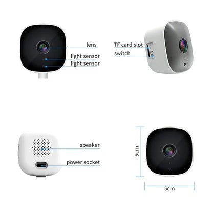 WiFi Window Camera 2.4/5GHz 3MP Full Color Night Vision Indoor Security Camera Replaces Outdoor Cam Through Window Surveillance