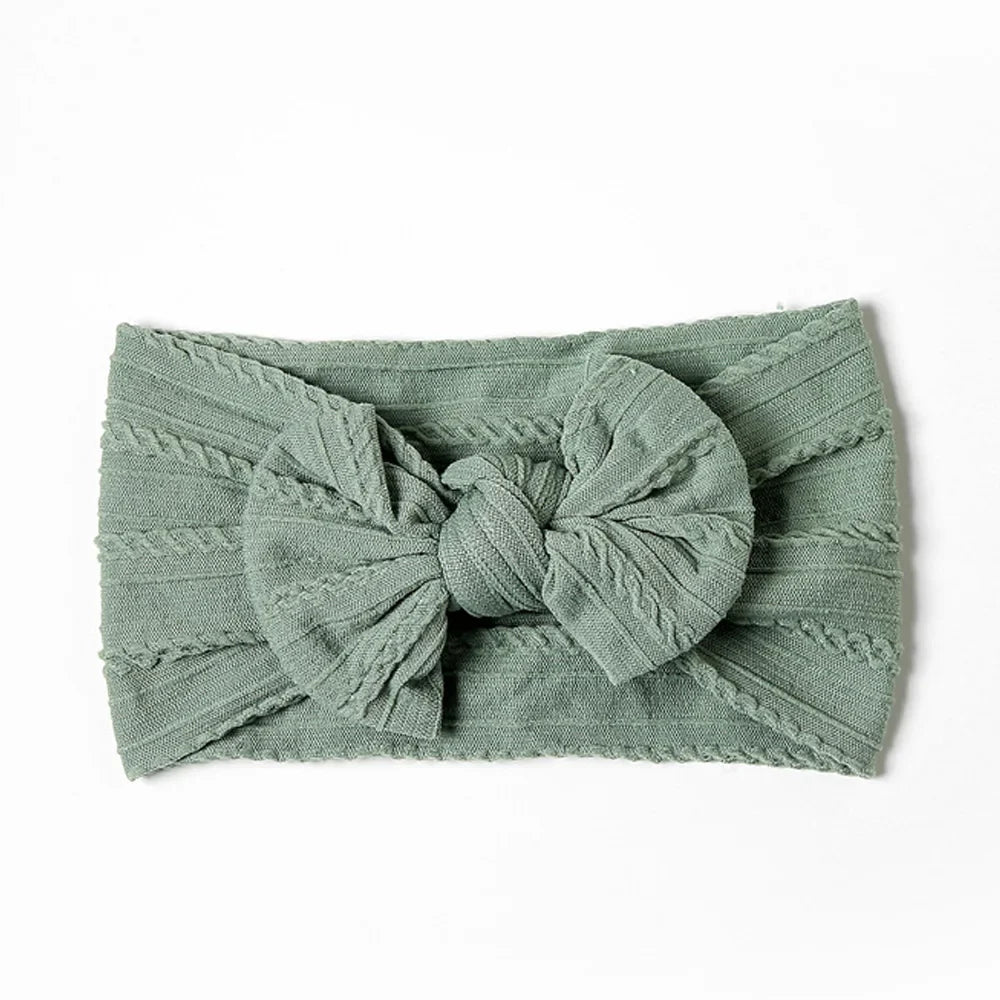 1Pcs Newborn Baby Headband For Girls Elastic Knit Children Turban Baby Bows Soft Nylon Kids Headwear Hair Accessories 32 Colors