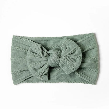 1Pcs Newborn Baby Headband For Girls Elastic Knit Children Turban Baby Bows Soft Nylon Kids Headwear Hair Accessories 32 Colors