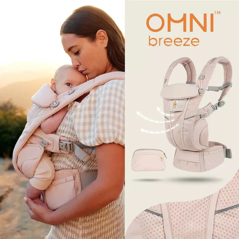 Ergobaby All Carry Positions Breathable mesh baby carrier, enhancing lumbar support and airflow (7-45 pounds)