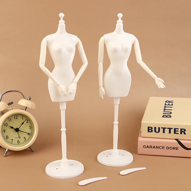 1/6 Doll Mannequin Coat Hanger Dollhouse Doll Skirt Support Wedding Mannequin Stand Humanoid Model Toy Doll Gown Display Form
