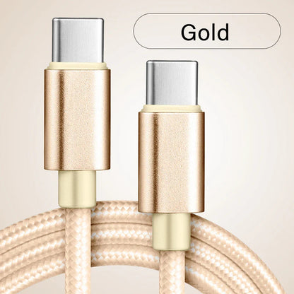 60W Quick Charger Type C To Type C 1M 2M 3M Cables PD Fast Charger Data Cable for iphone 15 16 17 pro max xiaomi Sunsung huawei