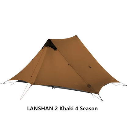2024 New Version FLAME'S CREED LanShan 2 Person Oudoor Ultralight Camping Tent 3 Season Professional 15D Silnylon Rodless Tent