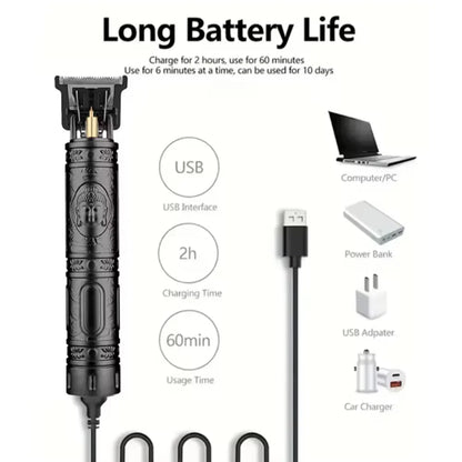 HIENA Electric Hair Clipper Set Portable Cordless Beard Trimmer Rechargeable Powerful Hair Cutting Machine Men's Hair Cutters
