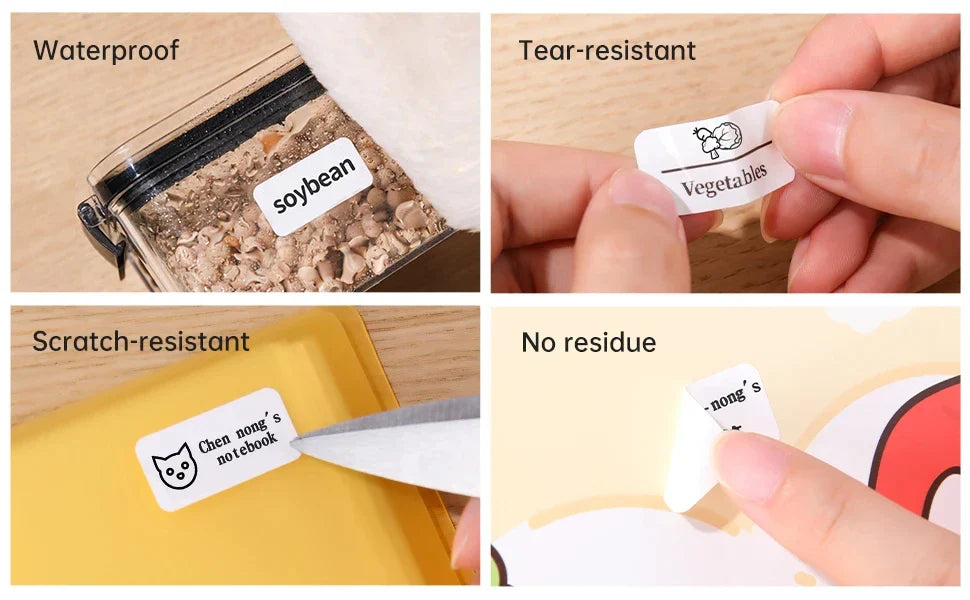 Niimbot D11/D101/D110 Mini Portable Printer White Tape Sticker Papers Waterproof  Anti-Oil No Glue Thermal Label Printer New
