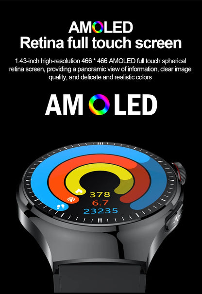 2025 New Nursing Grade Smart Watch Blood oxygen Blood Lipid Uric Acid ECG+PPG Body Temperature Bluetooth Call Health Smartwatch