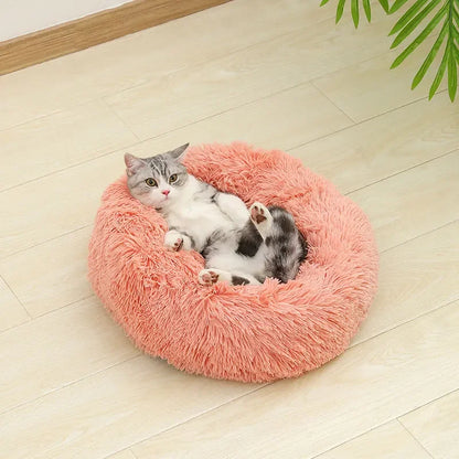 Soft Long Plush Dog Bed House – Cozy Pet Basket, Cushion, Cat Mat, Best for Dogs & Cats