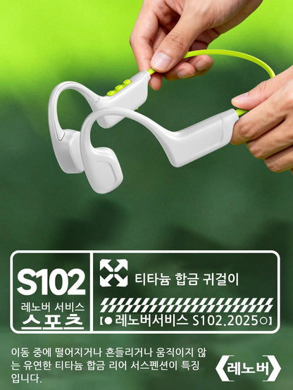 Genuine Lenovo S102 Bone Conduction Earphones Air Conduction Headphones BT V6.0 Wireless Sports HiFi Sound Waterproof Headsets