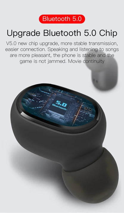 E6S TWS Wireless Headphones Sports Waterproof Bluetooth 5.0 Earphone  Stereo Headset with Microphone for Iphone Xiaomi Vivo Oppo