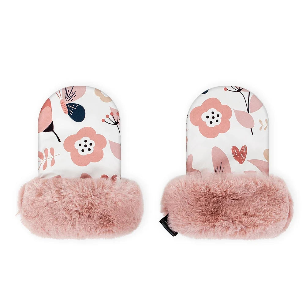 Stroller Gloves 1 Pair Winter Windproof Warm Cute Bear Brown Style Universal Prams Gloves Waterproof Baby Stroller Accessories
