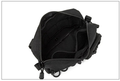 Tactical Molle Horizontal Admin Pouch with Front Drawstring Pocket EMT Pouch EDC Utility Orgaznier Bag Hunting Fanny Pack