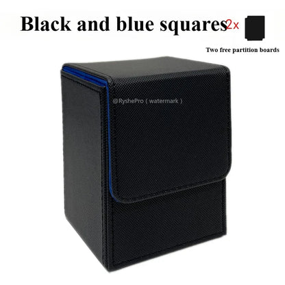 Trading Card Storage Box for 100+Single Sleeved Cards with 2 Dividers Commander Deck Box Compatible with Mtg Card Case