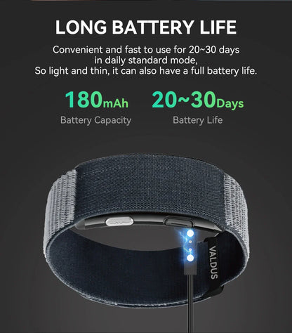 VALDUS VITRO ECG Smart Bracelet Heart Rate Blood Pressure Waterproof Long Battery Life Fitness SOS 2026 New NO Screen Smartwatch