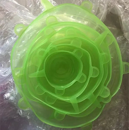 Silicone Stretch Lid Kitchen Accessories Can Be Reused Food Cover Plastic Wrap Cover Fresh-keeping Sealed Bowl Storage Home