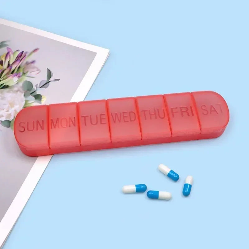 Weekly Medicine Pill's Box Pill Case Drug Dispense Mini Portable Pills Organizer Case 7 Grids PillBox Tablet Storage Container