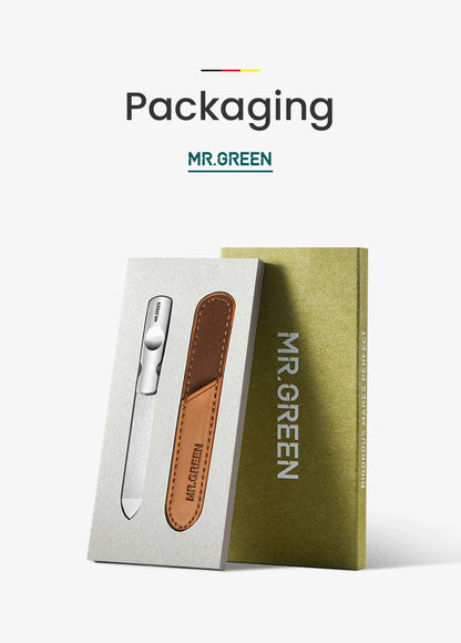 MR.GREEN Double Sided Nail Files Stainless Steel Manicure Pedicure Grooming For Professional Finger Toe Nail Care Tools