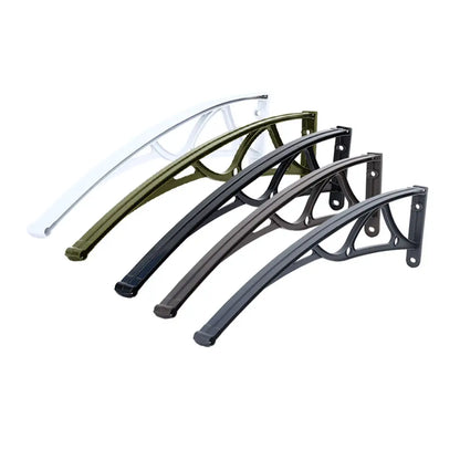 Waterproof Aluminum Outdoor Pergola with Curved Polycarbonate Top Easy Assembly Custom Size for Garden Backyard