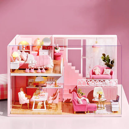 DIY Doll Houses Kits 3D Wooden Puzzles Mini Doll House Assembly Building Furniture Handmade Toys For Kids Birthday Gifts
