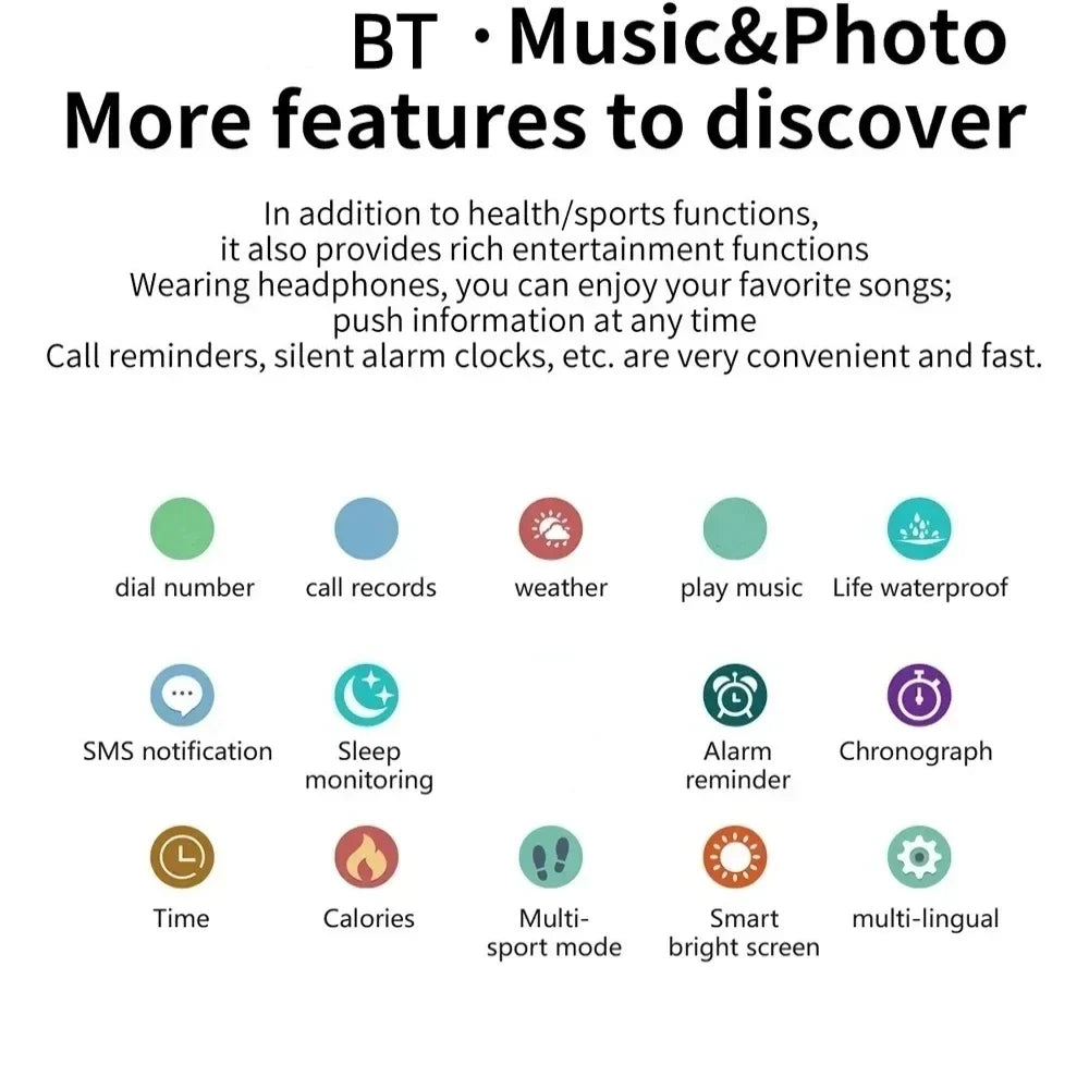 2025 New Smartwatch For Men Android IOS Phone 1.73" Screen Bluetooth Call Blood Oxygen Pressure Monitoring Smart Watch Women