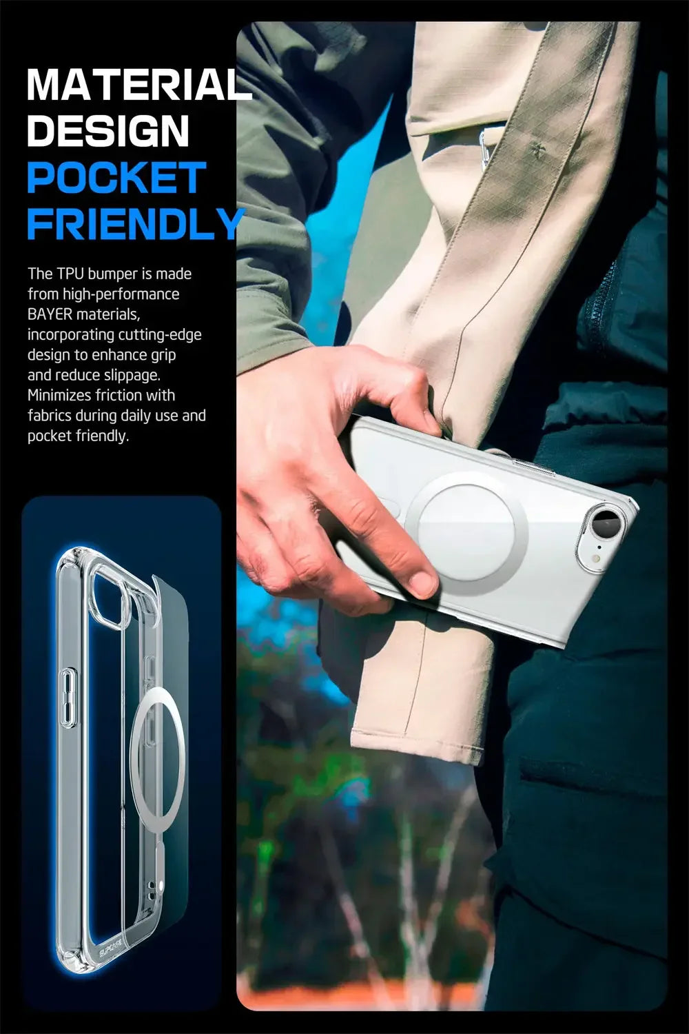SUPCASE For iPhone 16E For iPhone 17E Case 6.1" UB Mag Slim Shockproof Protective Magnetic Phone Case Compatible with MagSafe