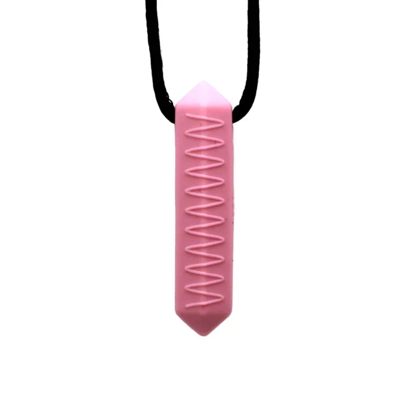 Stylish Silicone Pendant Necklace Chew Necklace Sensory Toy Provides Orals Stimulation Relieves Discomfort for All Age