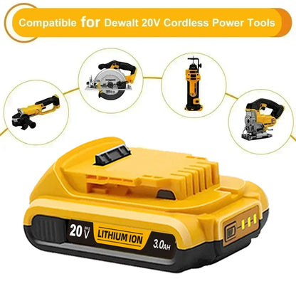 3.0Ah for Dewalt original 20V rechargeable tool battery DCB200 DCB201 DCB206 18V 20v 3AH .For Dewalt 18V 20V tool battery