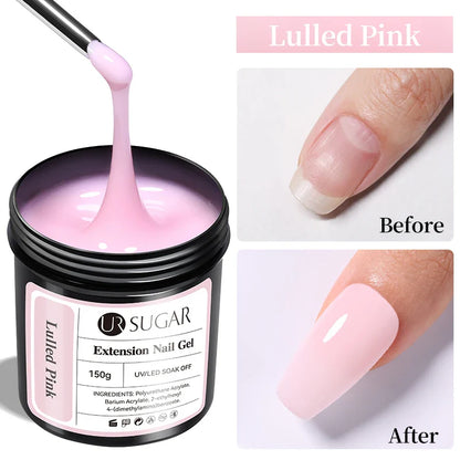 UR SUGAR 150g Extension Jelly Nude Pink Rose Red Quick Extension Gel Nail Polish Nail Extension UV LED Manicure Soak Off