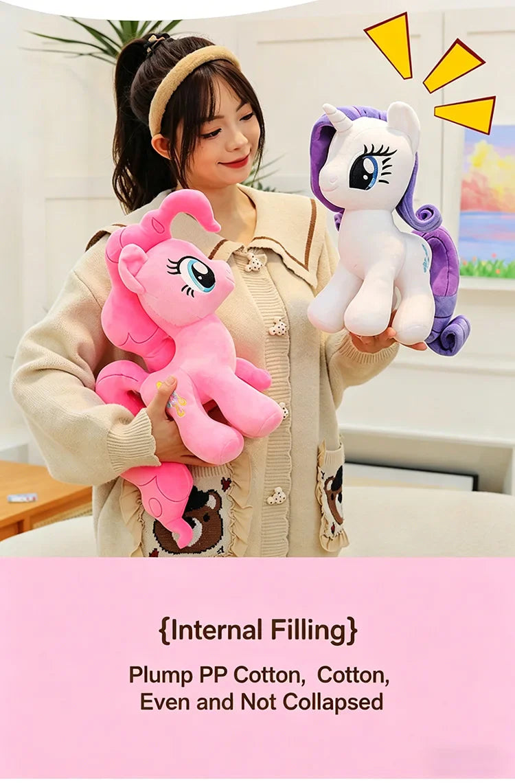 Little Pony Rainbow Dash Applejack Plush Toy 28cm Official Hasbro Figure Soft Stuffed Animal For Fans Collection Gift