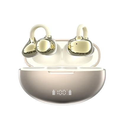 AI Translation Earbuds Pearl Clip Ear Open Bluetooth Earbuds 144 Languages Real-Time Translation for Travel Business Learning