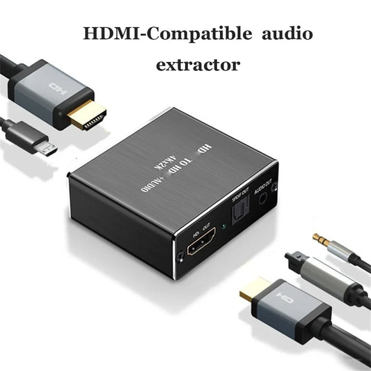 HDMI-Compatible Audio Extractor Stereo Audio Converter 3.5mm 4k X 2k Audio Splitter Adapter For PS4 TV DVD Home Theater