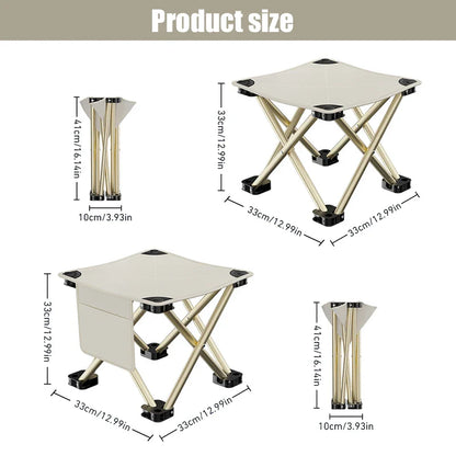 Outdoor Portable Folding Stool Camping Collapsible Foot Stool Hiking Beach Travel Picnic Fishing Seat Tools Ultralight Picnic