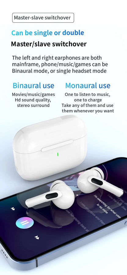 Air Pro ANC Wireless Earphone Bluetooth Headsets Pro 2 Active Noise Cancellation Wireless Charging TWS Earbuds Stereo With Box