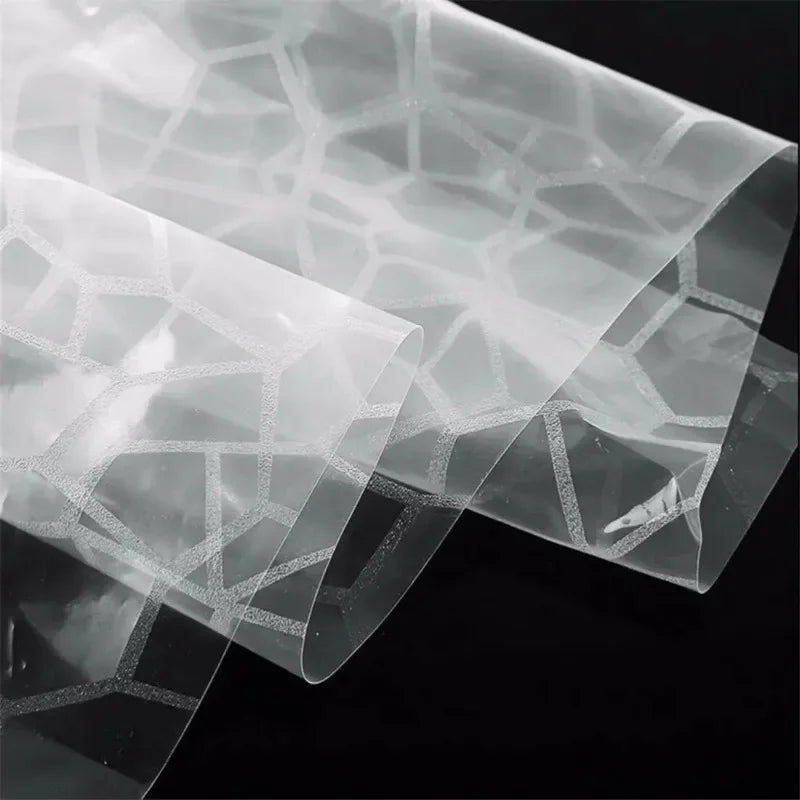 1Set Waterproof Bathroom Shower Curtain Transparent Bathroom Curtain with Hooks Thickened Bathing Sheer Wide Bath Curtain