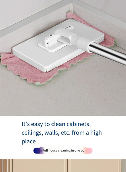 Reusable Dust Mop for Floor Cleaning Automatic Clamping Mop Clamp 100cm Wiper Floor Household Cleaning Cloths for Dust Removal