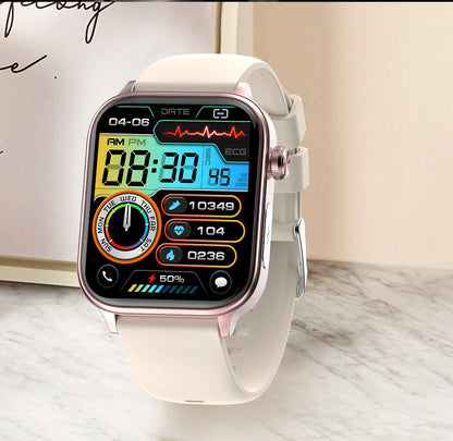 2025 New AI Diagnosis Blood Lipids Uric Acid Body composition Test Smart Watch For Men ECG+PPG Bluetooth Call Health Smartwatch
