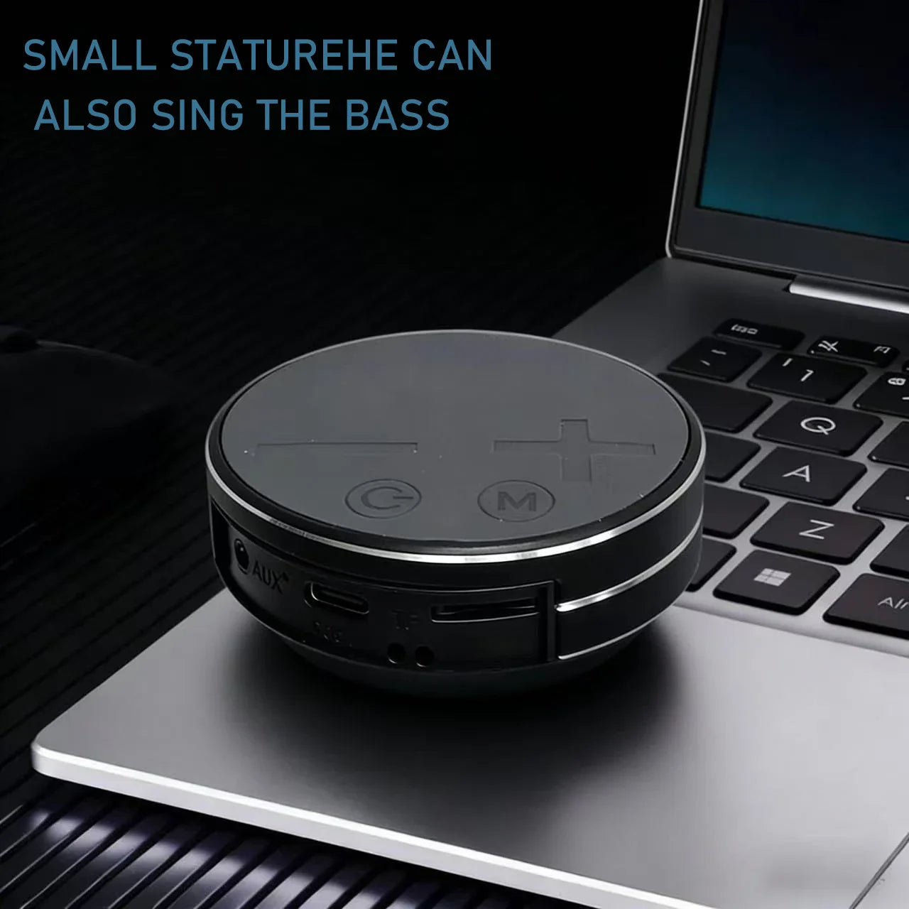 Bone Conduction Desktop Wireless Speaker with suction cups for secure attachment. Wireless TWS speaker, compatible with lanyard